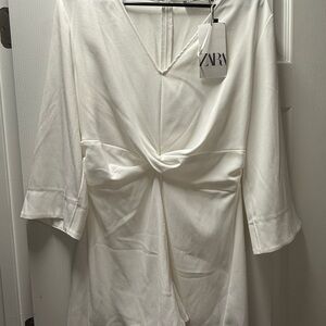 Zara White V-Neck Romper
